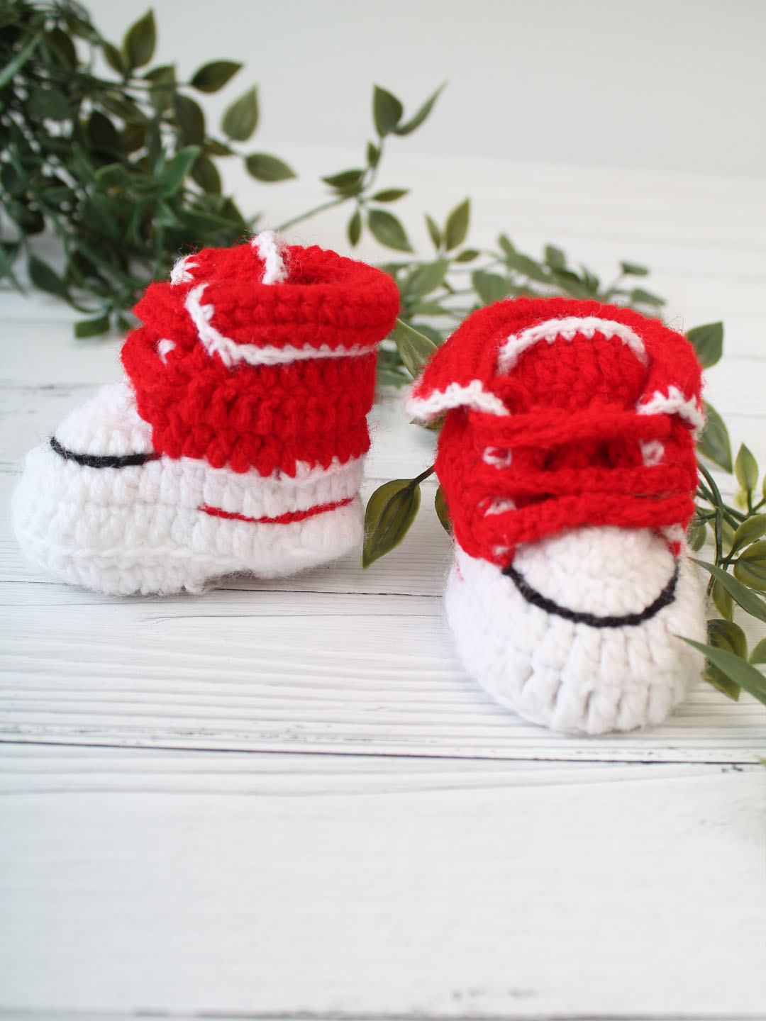 Cherry Sport Boots — handmade acrylic boots for infants