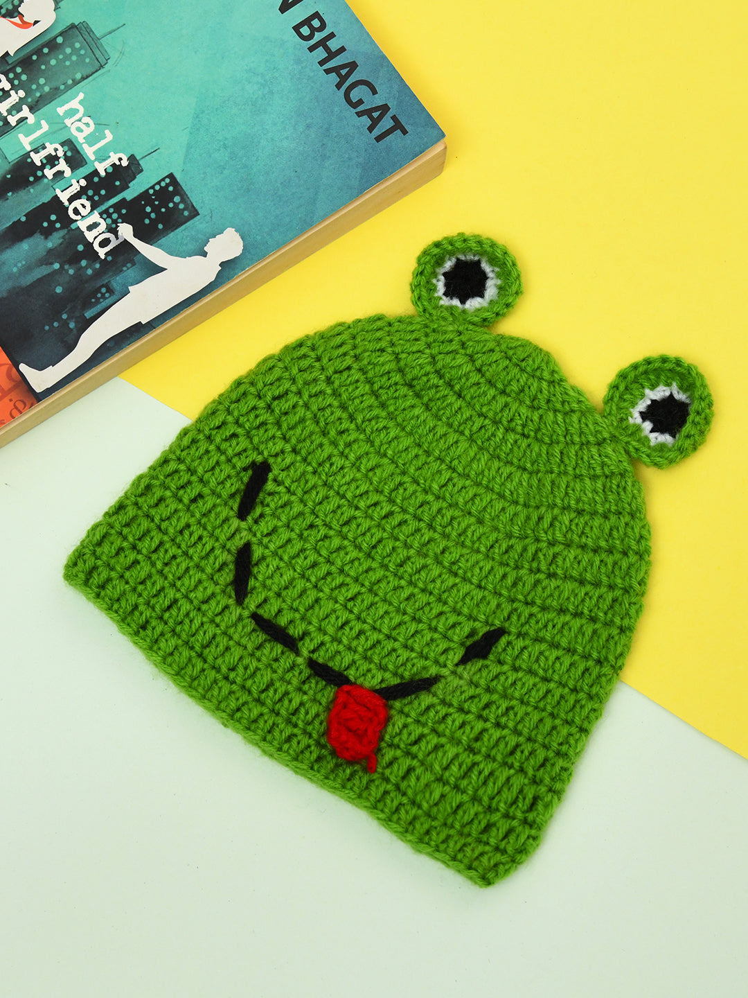 Little Frog Cap — handmade soft woollen cap for kids