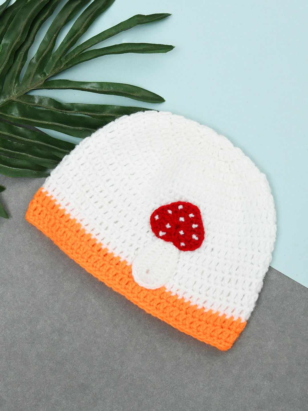 Cloud Mushroom Cap — handmade soft woollen cap for kids