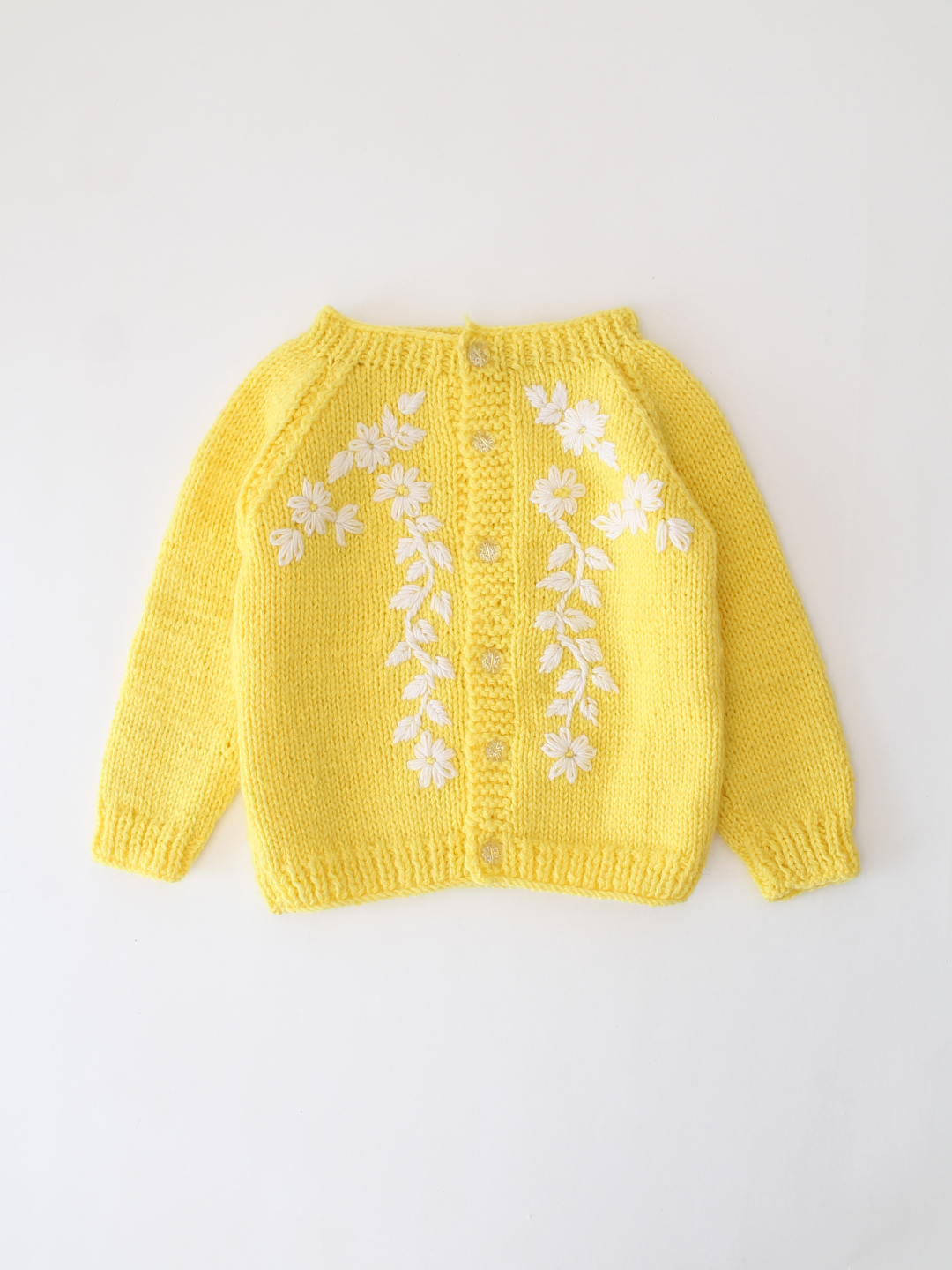 Yellow Floral Cardigan (Side View)